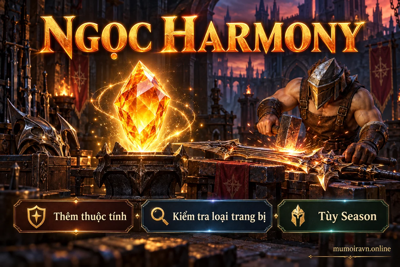 Minh họa Harmony trong MU: chọn option theo Season